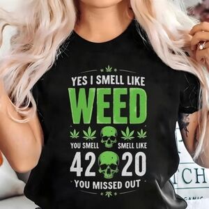 Yes, I Smell Like Weed Black Graphic Tee